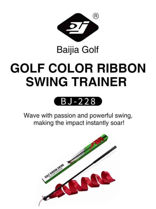 Golf Color Ribbon Swing Trainer - Analyze Swing Path for Improved