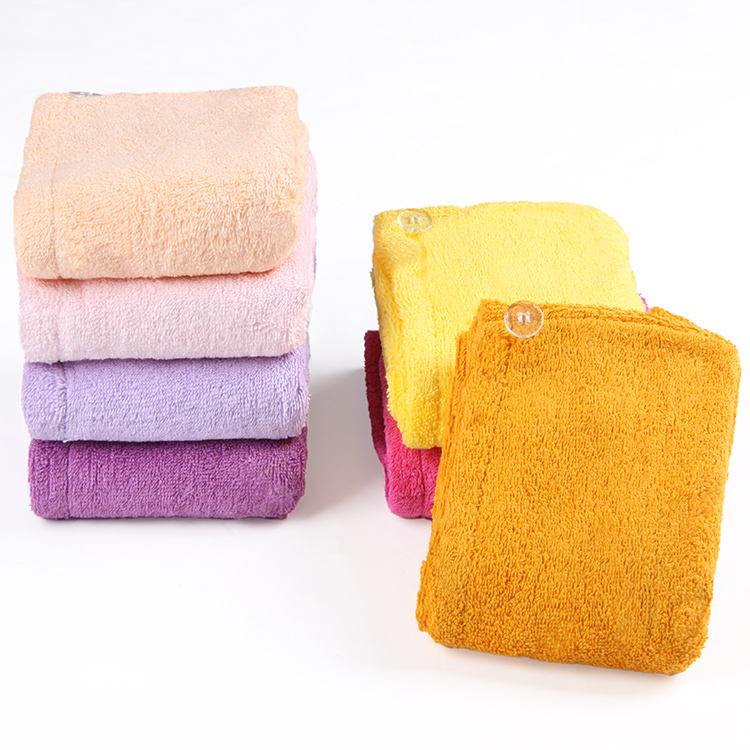High quality wholesale soft cotton quick dry high absorbent wrap hair towel