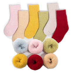 Winter thickened Plush wool socks 32% wool content Terry warm children's socks