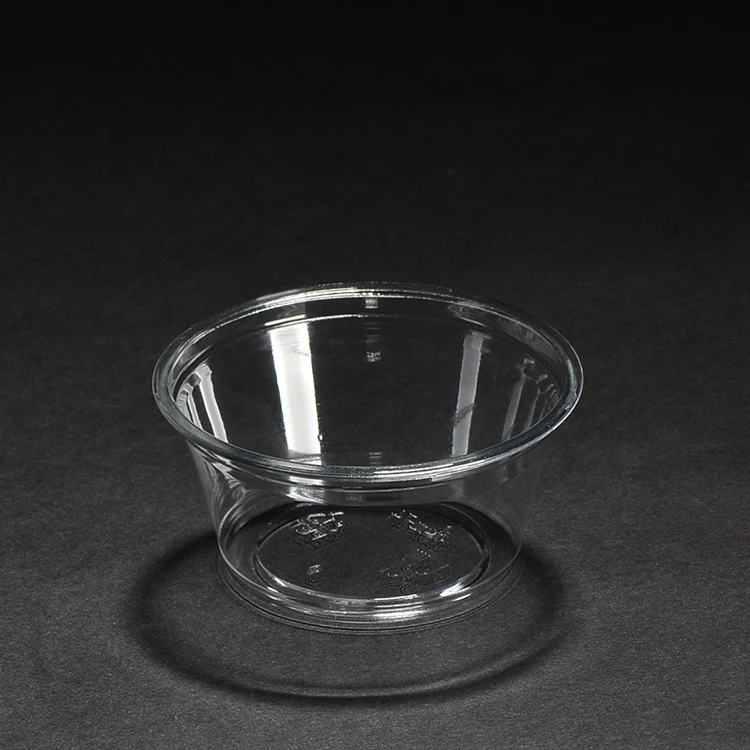 Прозрачный Полипропиленовый Контейнер для супа с индивидуальным принтом, 3,25 унции, 74 мм, одноразовые стеклянные пластиковые чашки с крышкой