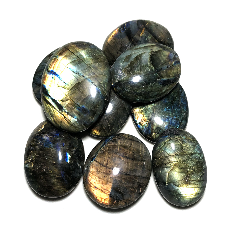 Оптовая продажа высокое качество индивидуальные целебные хрустальные камни Лабрадорит ладони для продажи