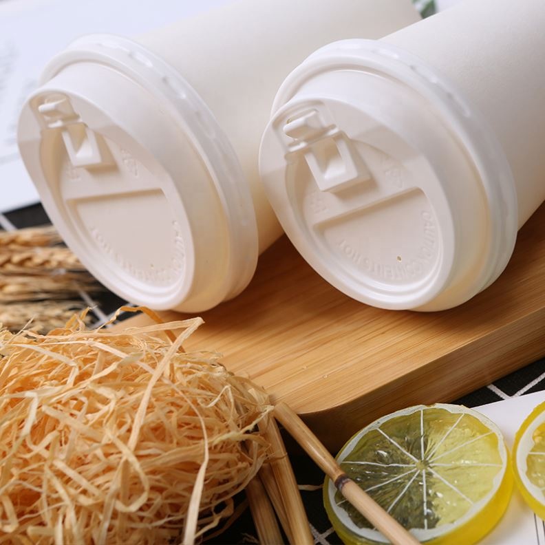 100% пищевой класс, 8 унций, 12 унций, 16 унций, крафт-бумажные стаканчики с двойными стенками и крышкой