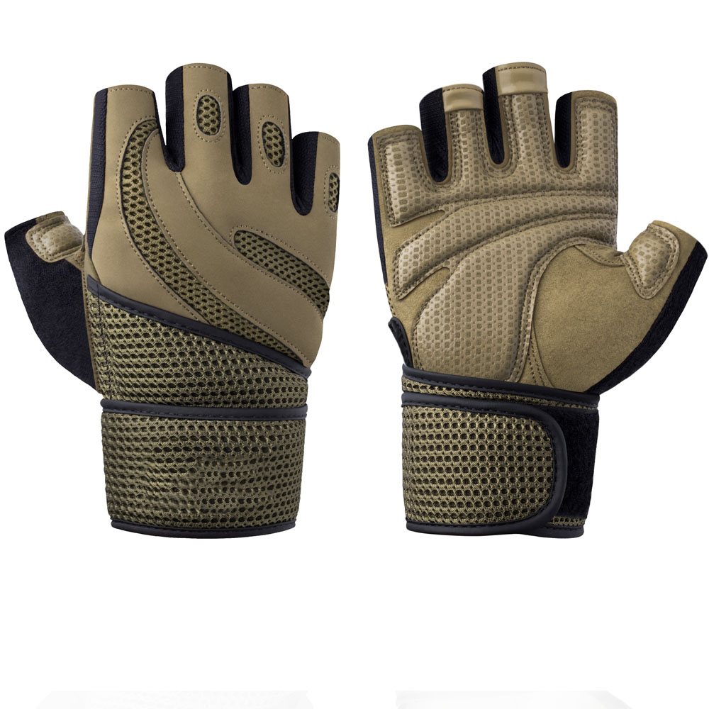 Новые стильные мужские кожаные нейлоновые спортивные перчатки из микрофибры для тренажерного зала и тяжелой атлетики