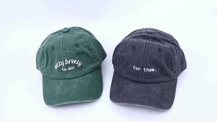 Men's Washed Cotton Baseball Cap - Adjustable Dad Hat With Embroidered "Brother" Design - View #5