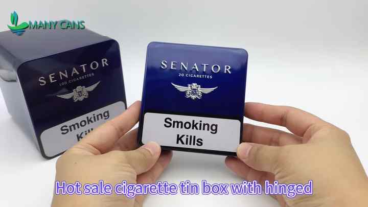 senator cigarettes amazon Factory Price Hot Sale Rectangular Metal Cigarette Case Cigar Tobacco  Packaging Gift Tin Box With Hinged Lid
