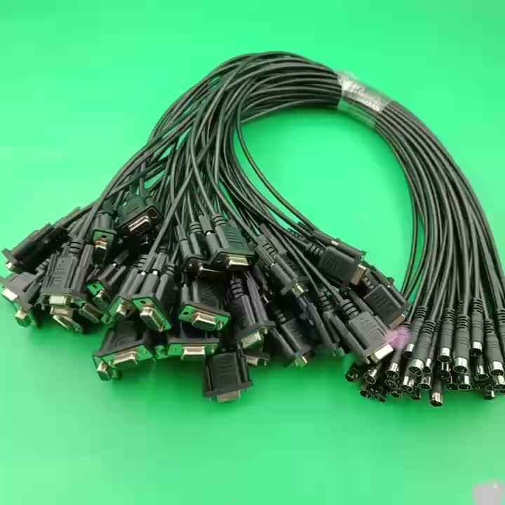 XYS RJ45 8P8C 扫描仪电缆 DB9 母头 RJ45/RJ50 八芯双绞线条码电缆 非屏蔽尼龙/PVC护套 1Gbps ...