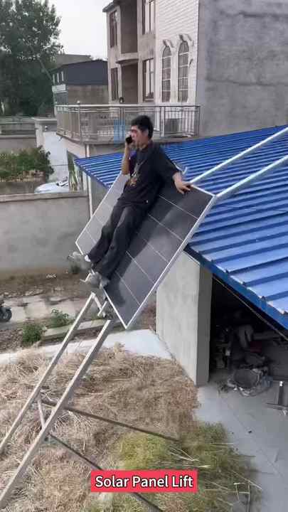 4m-22m Electric Steel Wire Rope Solar Panel Lift Hoist for Roofing Home ...