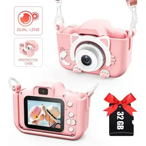 Pink Upgrade Selfie Camera with Rotatable Lens LANDZO Instant Print Camera for Kids Portable Digital WiFi 1080P HD Video Camera Gifts for Toddler Girls Boys 