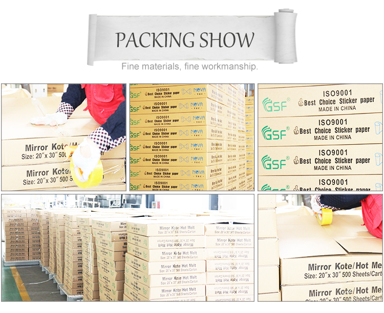 GSF self adhesive sticker paperbe printed label or sticker