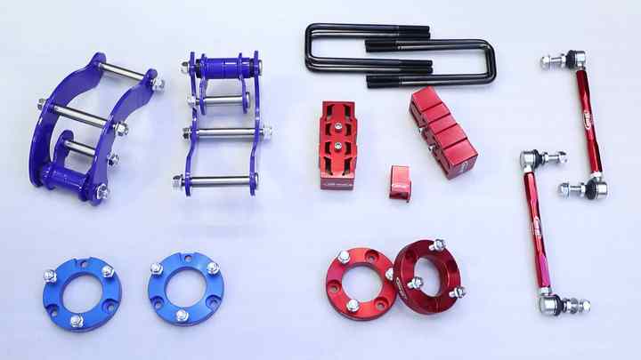 Kit Levage Suspension JINGLING Pour Toyota Hilux Vigo 2004-2019 - Avant 32mm, Arrière 51mm | Alliage Aluminium Kit Levage Hilux