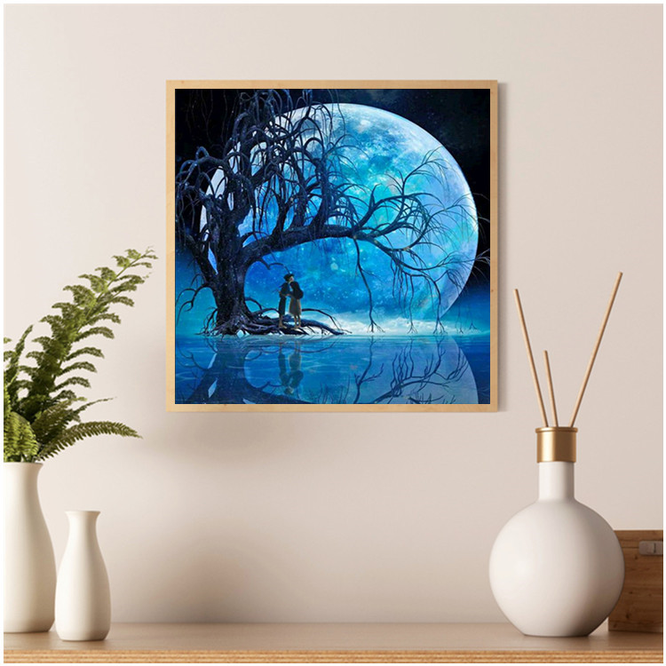 DIY cross stitch home decoration moon scenery custom diamond painting 5D diamond painting