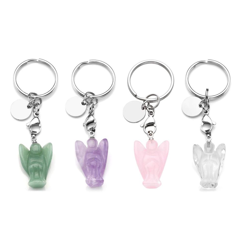 angel keyrings crystal