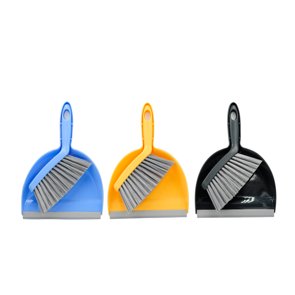 Dustpan and Brush Set Household Plastic Plastic Broom Handle Made PP Dustpan+pp Bristle +TPR Handle Plastic Cover All-season 99