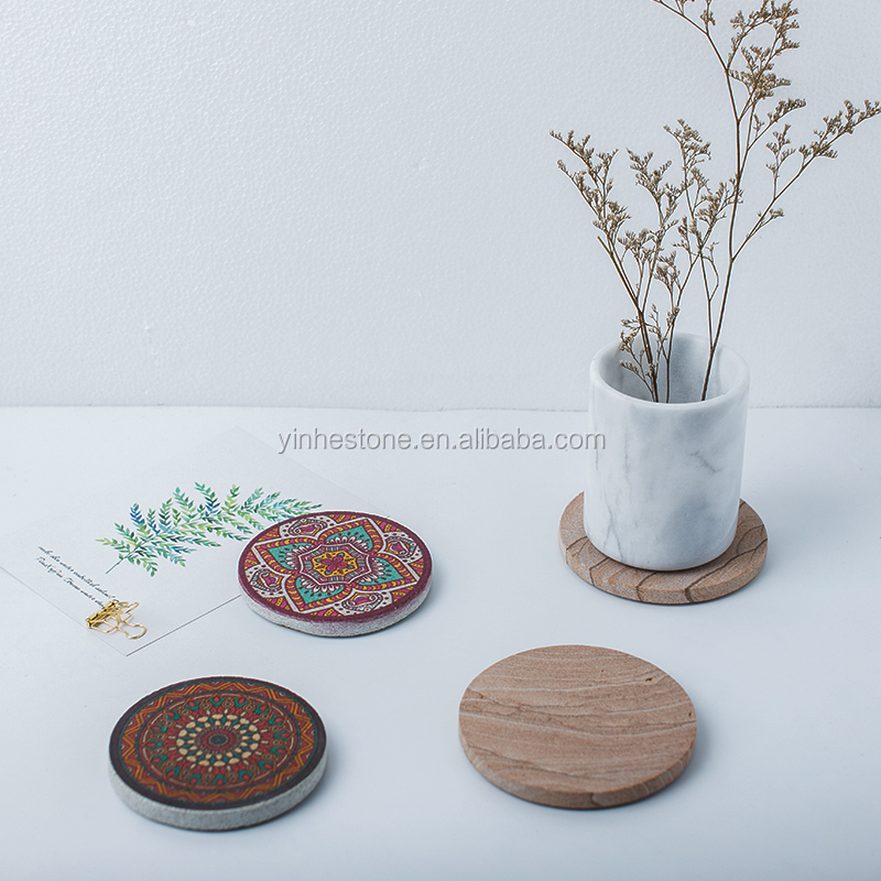 Stone Coasters Wholesale Round and Square Sandstone Coasters Coffee Table Mats & Pads Eco-friendly Natural 100 Sets All-season Stone Coasters Wholesale Round and Square Sandstone Coasters Sandstone,Coasters,Stone Coasters,Wholesale,Round,Square