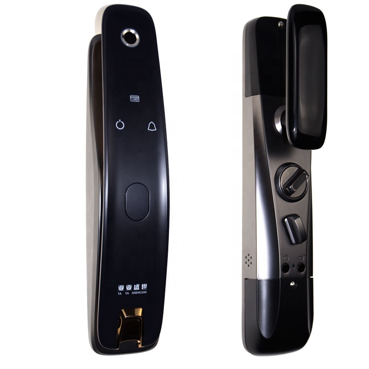 Card Wireless Slide Digital Door Lock /Double Side Glass Smart Door Lock Fingerprint