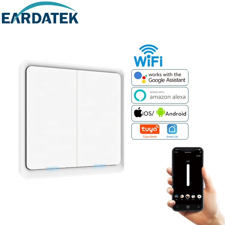 Умная панель Earda с Wi-Fi и голосовым управлением, настенный сенсорный выключатель