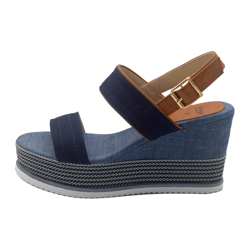 Летние дешевые женские босоножки на танкетке, туфли на высокой танкетке