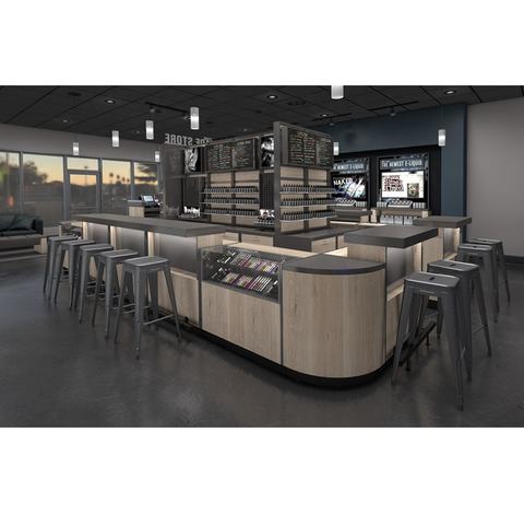 vape shop showcase display