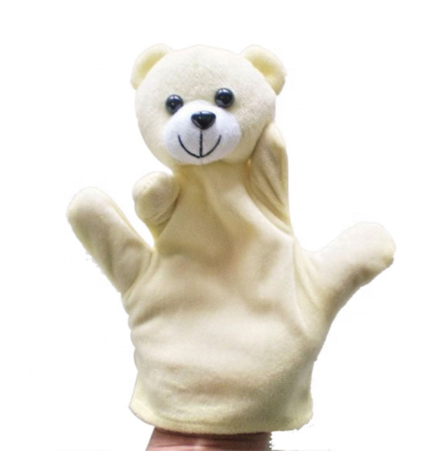 可爱大尺寸动物手套木偶手娃娃毛绒玩具婴儿动物园农场动物手手套木偶