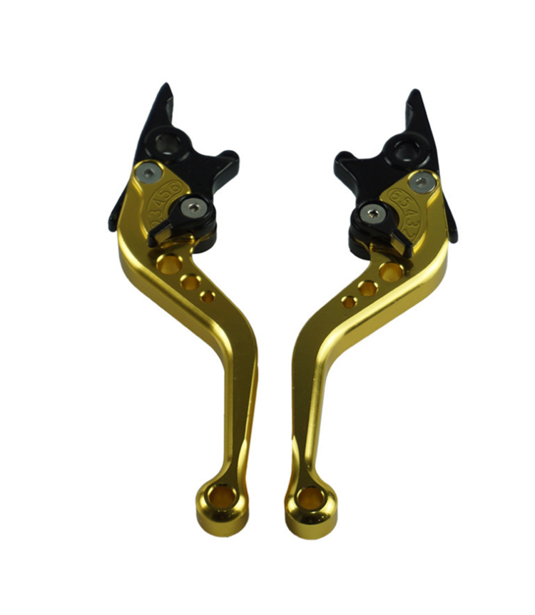 Ручка двойного дискового тормоза из алюминиевого сплава с ЧПУ, регулируемые короткие гоночные рычаги тормоза и сцепления для бега и удачи