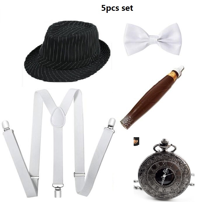 Adult Gangster Hat Plastic Trilby Fedora Fancy dress Al Capone Chicago Mafia