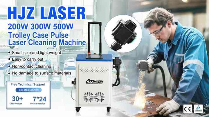 Portable Pulse Laser Cleaner ZBTK Cleaning Head Machine 200W 300W