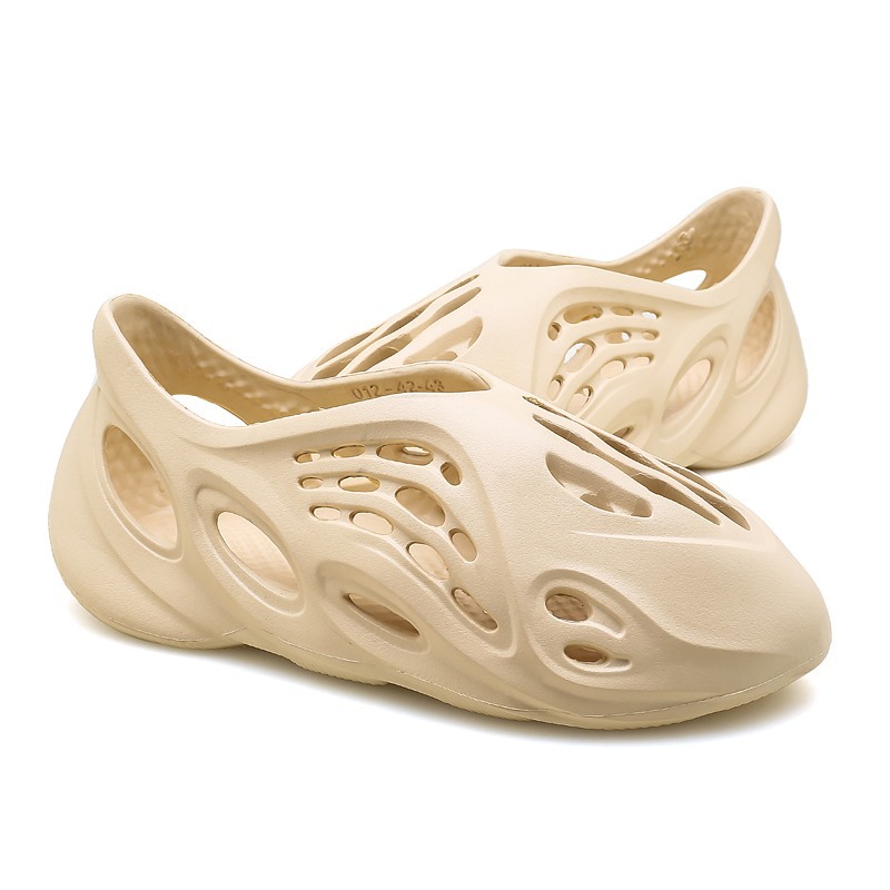 Модные тапочки Yeezy, легкие сандалии с прорезями и дырками, сабо, пляжная обувь