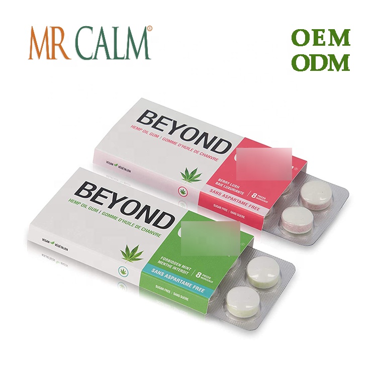 Жевательная резинка CBD, жевательные резинки КБД помогают снять стресс и освежить дыхание, частная марка КБД