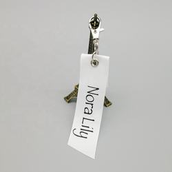 Fio de Pano de Impressão Da Tela de Seda personalizado Branco Balanço Tag Do Cair Para Bolsas