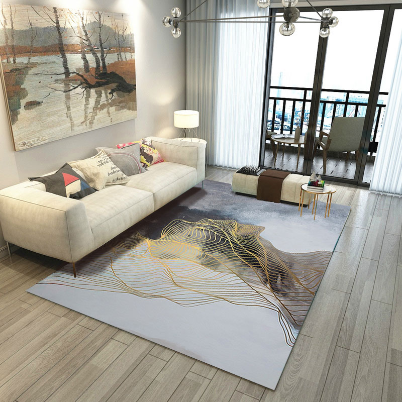 Fashionable elegant comfortable touching feeling carpet  polyester color exhibition mat living room carpet