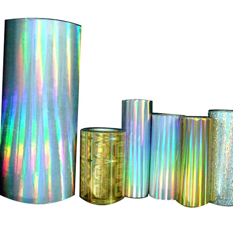 Пользовательская Высококачественная простая Радужная Лазерная голографическая ламинированная пленка голографическая фольга