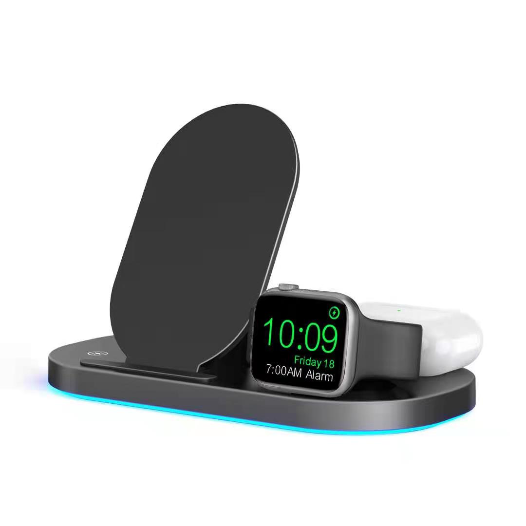 Лучшие продукты 3 в 1 Беспроводное зарядное устройство для iPhone 12 Samsung HUA WEI смартфон телефон 15 Вт Быстрая зарядка