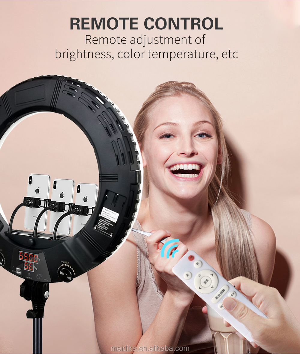 18inch makeup led ring light with tripod stand 2m for tik tok video