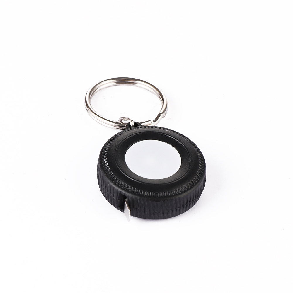 Promotional Tire Shape Mini Retractable 1M Tape Measure with Keyring