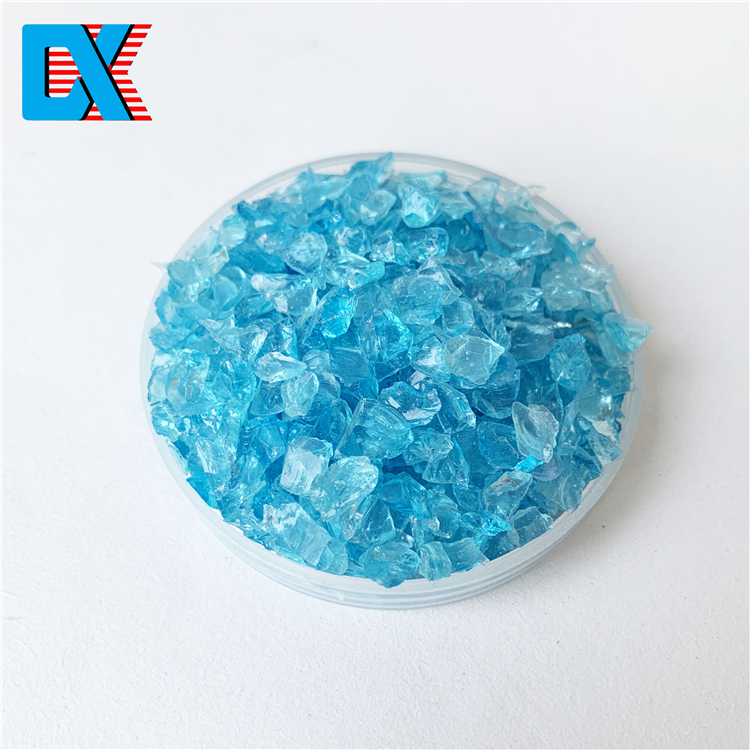 Китай, раздавленный переработанный декоративный сломанный морской синий стеклянный песок терраццо