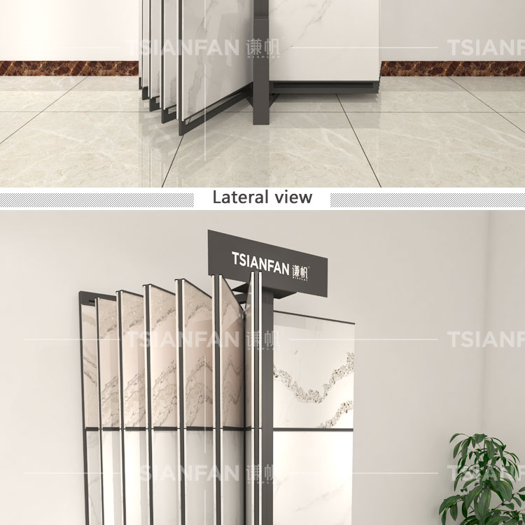 Floor Frame Mesh 2*2 Outdoor Sliding Cassette Tiletore Stand Tiletand Slide Metal Sliding Display Rack For Tile