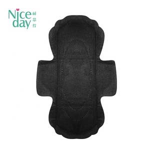 New concept bamboo raw materials for sanitary napkins black milk silk ladies sanitary pads black sanitary pads