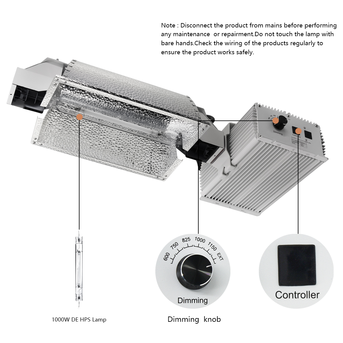 600w double ended 2024 grow light kit