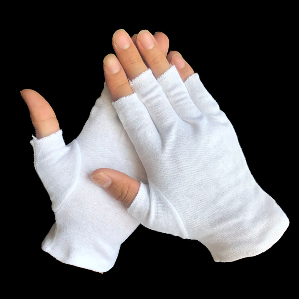 Guanti Senza Dita Donna Protezione Solare - Mezze Dita In Cotone Con Pizzo, Antiscivolo, Grigio