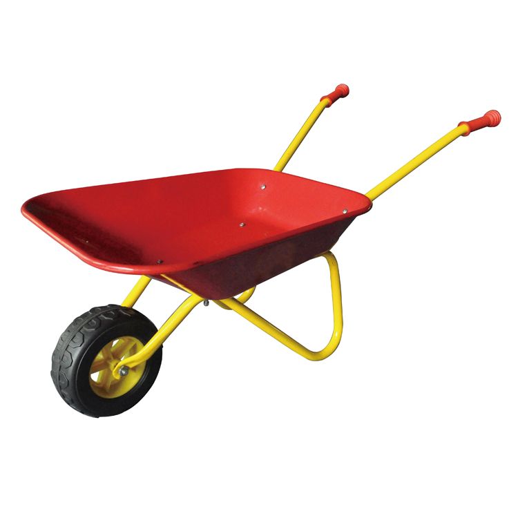 kids wooden wheelbarrow