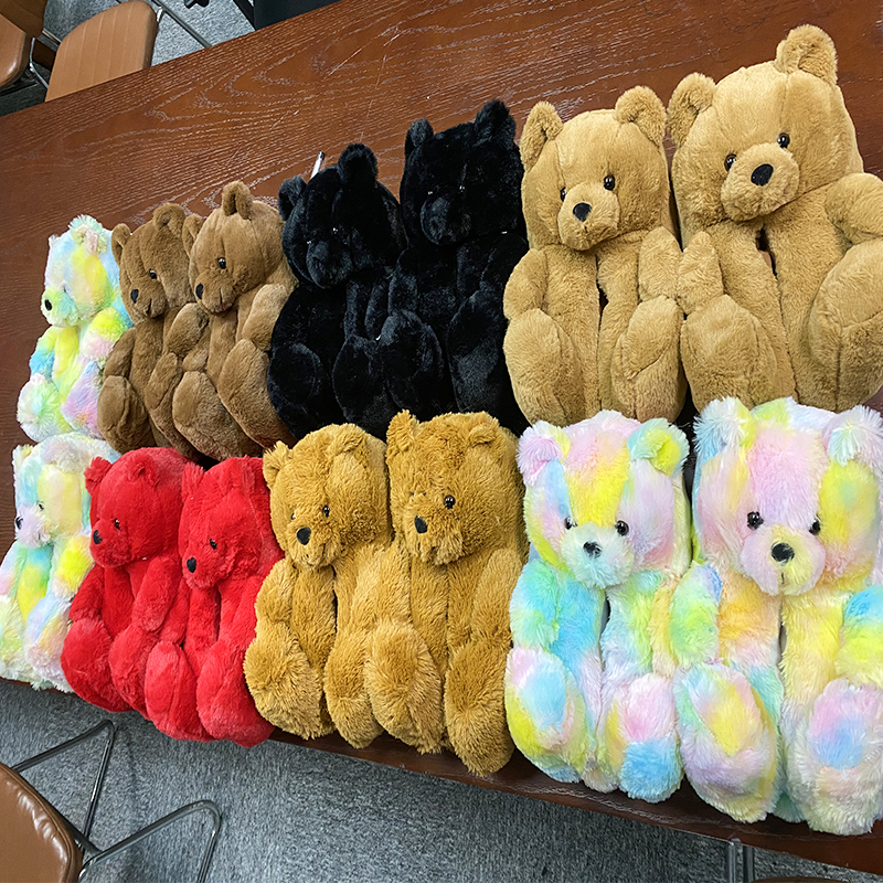 Лидер продаж Amazon 2020, недорогие плюшевые тапочки с индивидуальным логотипом, удобная домашняя обувь, пушистые Тапочки