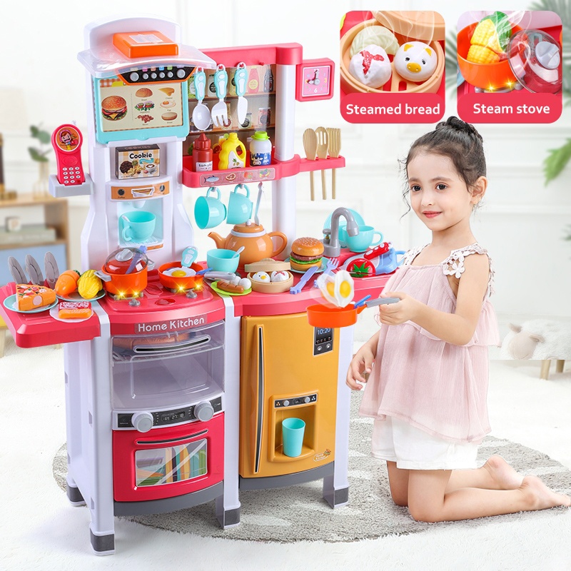 Conjunto De Cozinha Grande De Luxo Meninas Meninos Crianças De Madeira jogar finjo Children/'s Brinquedo Toys