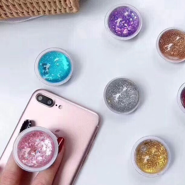 Складная подставка для мобильного телефона с жидким сыпучим песком и круглым шариком