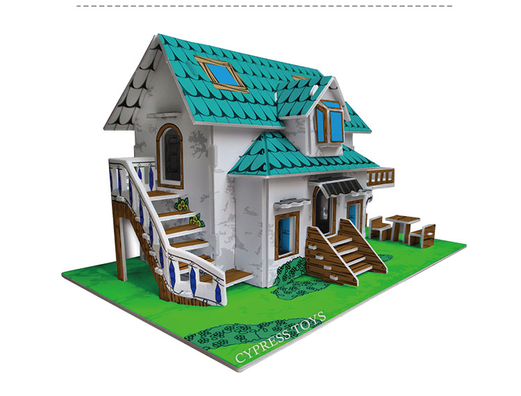 益智玩具分销商3d纸拼图房子套件纸3d拼图 - buy paper 3d puzzle,3d