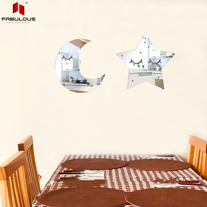 Поставщик фабрики акриловые серебряные домашние декоративные зеркала заднего вида завесы/клейкий настенный стикер изготовленный на заказ; Большие размеры