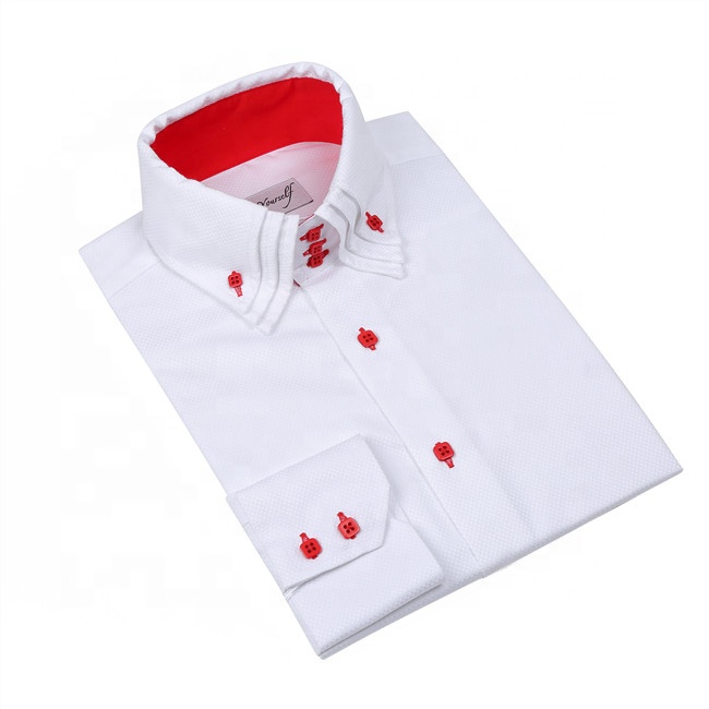 2020 новейшая мода высокое качество французский стиль двойной воротник мужская хлопковая рубашка с длинным рукавом