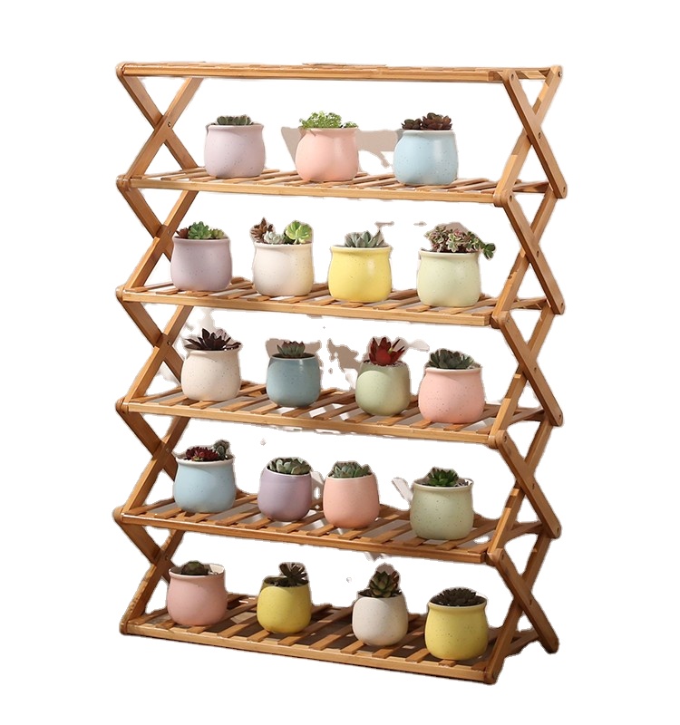 Eco-friendly Wood Free Standing Shoe Rack with Handles