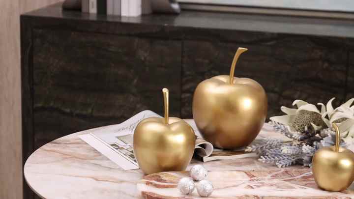 Pomme Suspendue 2D En Acrylique Rose - Décoration Murale Pour Salon, Cuisine, Café