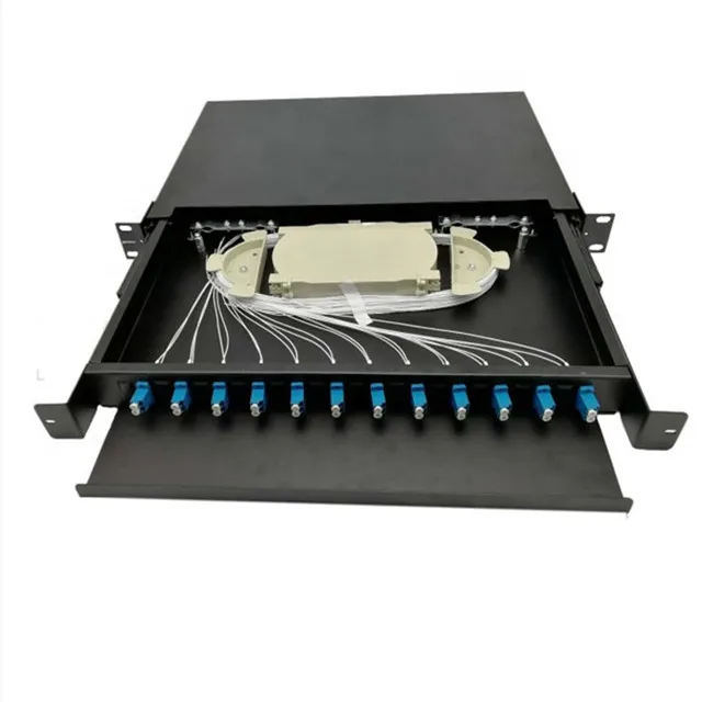 19 inch fobot Sliding rack mounted 12 port 12 24 48 Core Port Fiber Optic Patch Panel manufacturer