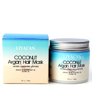 LIYALAN private label all natural organic hair mask hair treatment and repairing conditioner keratin argan oil Coconut Hair Mask